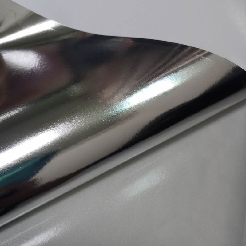 Etiqueta de papel metalizado autoadhesivo JS023H1 – Papel plateado brillante de 80 g/m2 / Papel termofusible / Papel glassine blanco de 60 g/m2